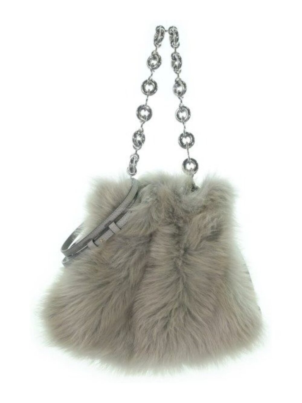 Loewe Shearling Fur Flamenco Clutch